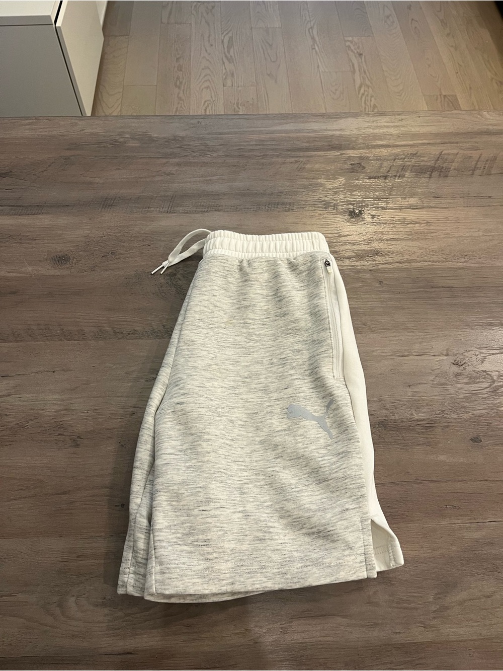 Puma Light Heather Gray Men's Sweat Shorts